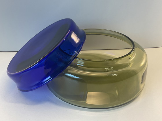 Image 1 of Pot de conservation Blåtopp par Willy Johansson pour Hadeland Glassverk