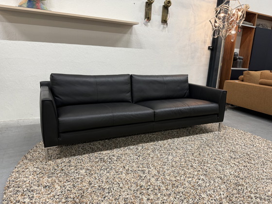 Image 1 of Design on Stock Heelz 4-Sitzer-Sofa in schwarzem Leder