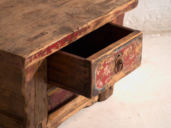 Tavolino basso antico dipinto in legno di olmo – Cina, circa 1900 – Tavolini da caffè, Iron (photo 22 of 40)