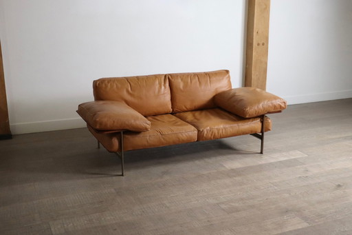 Canapé Diesis en cuir Tan par Antonio Citterio pour B&B Italia, 1970