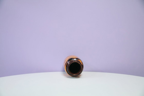 Image 1 of vaso marrone e arancione fiammato Germania Ovest