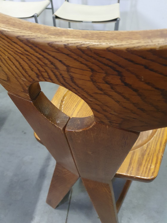 Image 1 of Brutalistische Eichenstühle 1960er Jahre braun