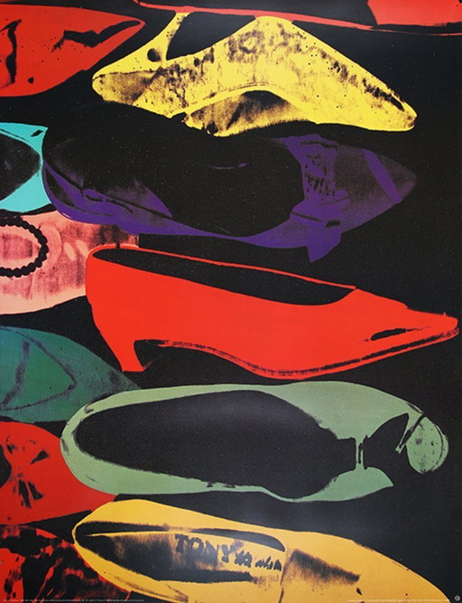 Andy Warhol Diamond Dust Shoes Very Large! – lithos zeefdrukken, Paper