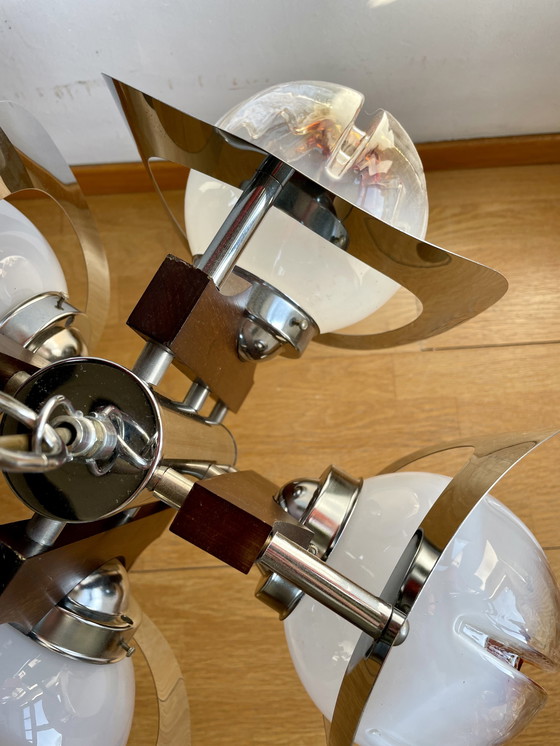 Image 1 of Lampe suspendue Mazzega Murano de l'ère spatiale