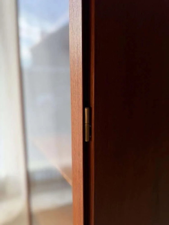 Image 1 of Omann Jun teak display cabinet 1960s Danish design