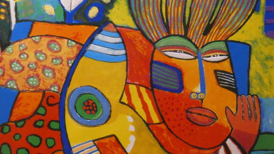 Image 1 of CLEMENS BRIELS - Sérigraphie rare des Caraïbes « Antigua : 365 jours de paradis ! » | 132/175 | 95 x 110 cm