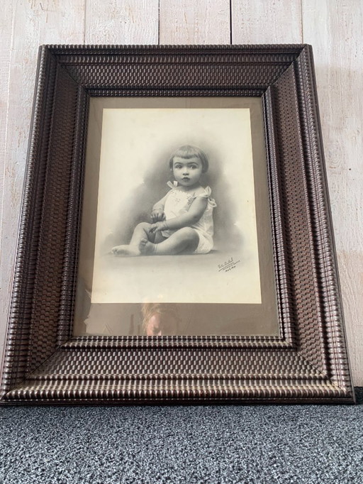 Framed antique photograph