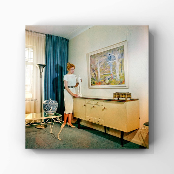 1x Intérieur Mid-Century 1960 | Estampe d'art carrée – Photographies, Paper (photo 3 of 5)