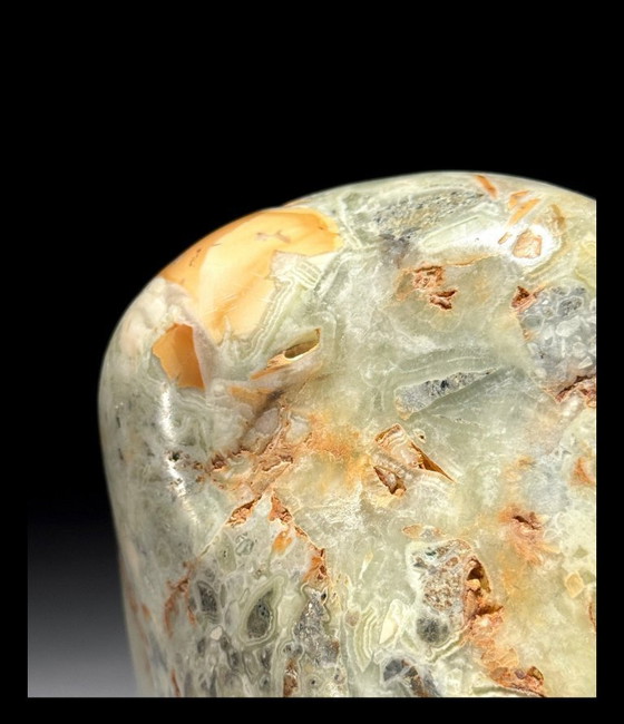 Image 1 of Natuursteen ornament op voet & Natuursteen unieke vorm (Duo)