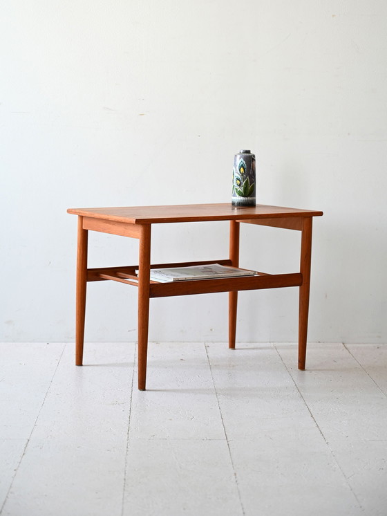 Image 1 of Table d'appoint vintage en teck scandinave, Design by Yngvar Sundström