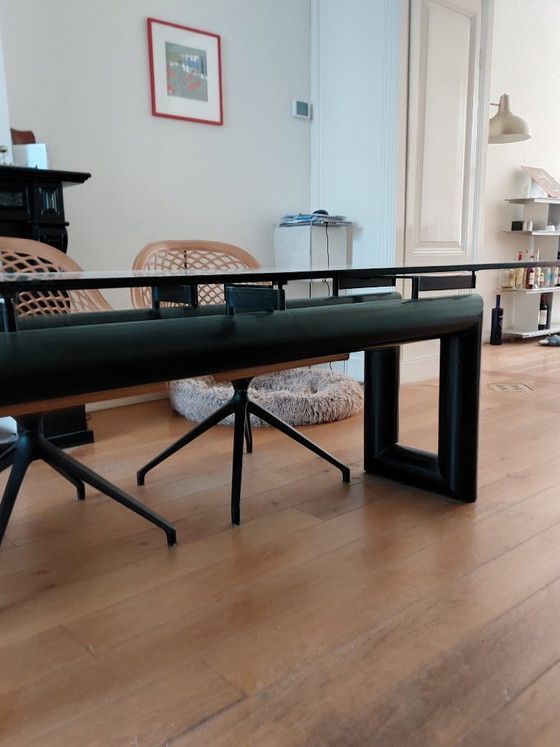 Modern Dining Table – Metal, Glass (photo 2 of 6)