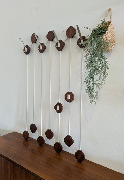 Porte-manteau hexagonal au design scandinave vintage