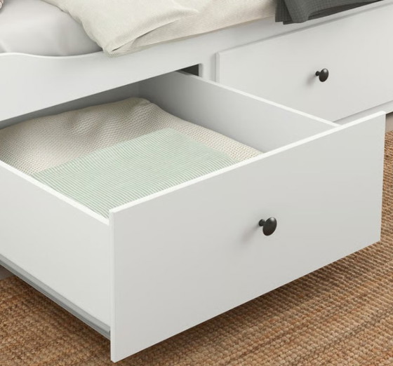 Image 1 of Canapé-lit gigogne Hemnes avec matelas à ressorts ensachés pour lit double
