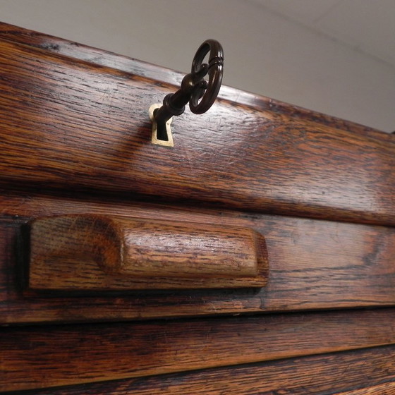 Eiken rolluikkast met 1 luik, 77 cm hoog, jaren 30 – Ladekasten, Wood (photo 18 of 18)