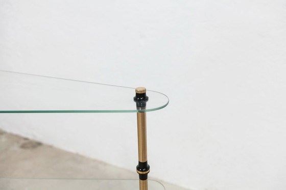 Image 1 of Étagère Présentoir Boulangerie Vitrine de Magasin en Verre et Laiton 1950