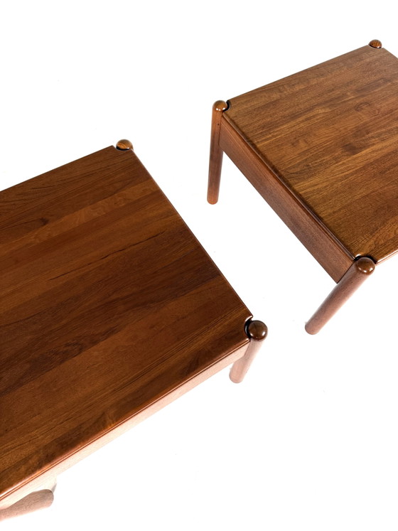 Image 1 of 2x vintage Danish teak coffee table, 1970s