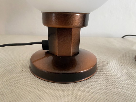Pair of KAJ Opaline Glass Table Lamps, Slovenia, 1990s – KAJ Dol Pri Hrastniku, Metal (photo 7 of 10)