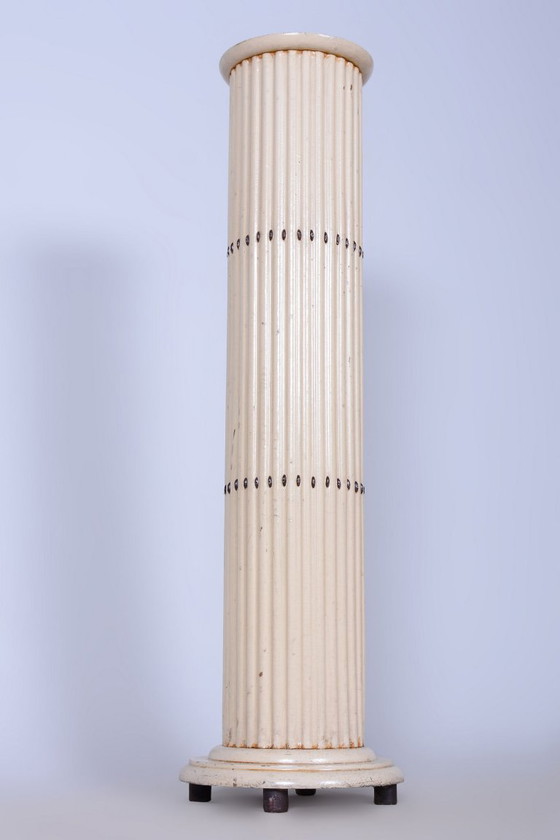 Gerestaureerde art nouveau sokkel, beuken- en sparrenhout, herleefde Poolse stijl, Oostenrijk, jaren 1910 (photo 3 of 9)
