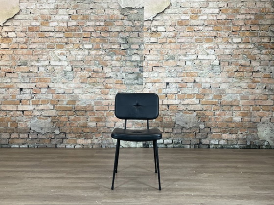 Satelliet Gerlin - Black Tufted - Set of 6 | Skai, Dining chairs, Metal, Vintage (photo 3 of 14)