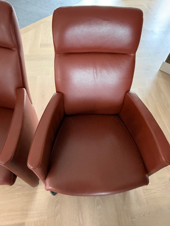 Image 1 of Leolux dining chairs 6 pieces