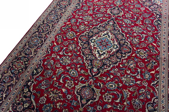 Image 1 of Handgeknüpfter Kashan Kork Orientteppich – 300 x 195 cm – Klassisches Rot & Feinste Handarbeit