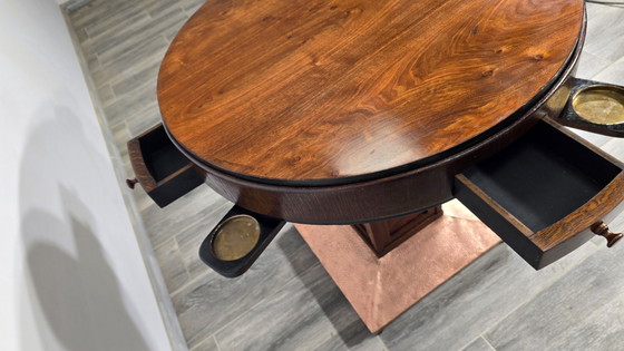 Image 1 of Art Deco Schaak/Pokertafel