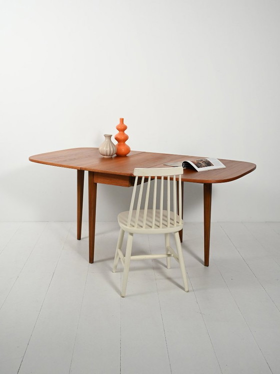 Image 1 of Scandinavian with double drop-leaf teak table