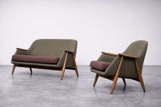 Image 1 of Vintage Mid-Century Modern Pallas Living Room Set by Svante Skogh for Asko, Finland, Set of 2, 1950s