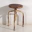 Vintage ronde kruk (ca. 1950) #3 – Krukjes, Iron, Industrieel (photo 35 of 36)