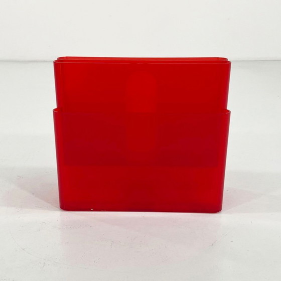 Image 1 of Portariviste in lucite rosso di Giotto Stoppino per Kartell, anni '70