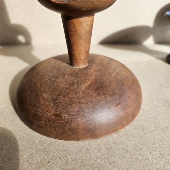 Image 1 of Candeliere in legno di teak, portacandele, stile Space Age Mid-Century Vintage, eccezionalmente raro