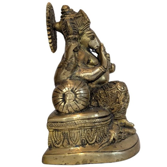 Antique Indian Bronze Ganesha – 19th Century - 112 – Sculpture (photo 3 of 10)