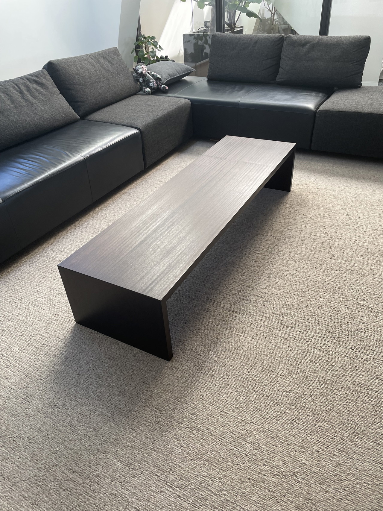 Wooden coffee table and side table matching the Indera modular sofa