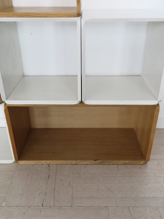 Two-tone modular Bookcases Samara by Derk Jan De Vries for Maisa, Italy, 70s, 8-piece set, White (photo 22 of 23)
