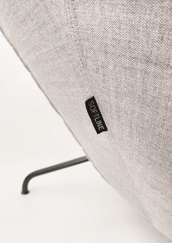 Softline Havana Lounge Chair – Lichtgrijze Stof – Fauteuils, Polyester, Metal (photo 9 of 9)