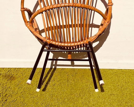Image 1 of Paar van rotan Noordwolde lounge fauteuils ~ Vintage 60s
