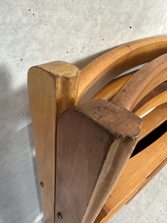 Image 1 of 2x vintage wooden folding chairs - beech