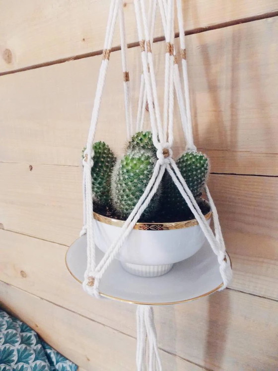 Crochet Plant Hanger – Plant table, Bohemian (photo 3 of 9)