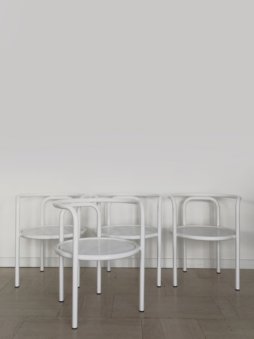 Locus Esszimmerstühle zugeschrieben Gae Aulenti für Poltronova, Italien, 1960er Jahre, 4er Set