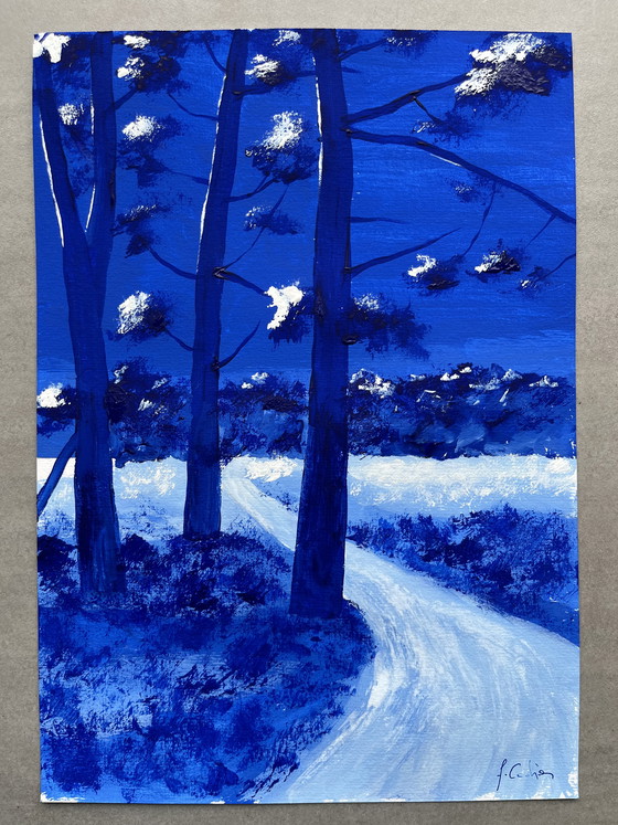 Image 1 of Gouache sobre papel, 30x21cm. Enmarcado.