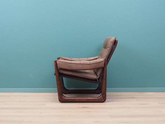 Image 1 of Leather Armchair, Danish Design, 1960S, Manufactured By Genega Møbler