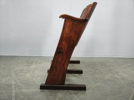 Image 1 of Panchina da cinema ceca a due posti degli anni '20 in legno di faggio, stile Art Déco.