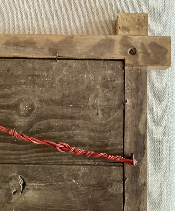 Image 1 of Stampa antica incorniciata di Orens Denizard – Decorazione murale in stile rustico francese, cornice in rovere, circa 1905-1913