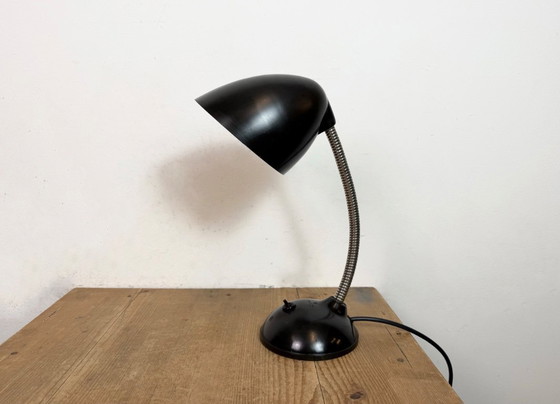 Image 1 of Vintage Brown Bakelite Gooseneck Table Lamp, 1950s