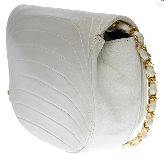 Image 1 of Borsa CHANEL in cuoio bianco - 100669