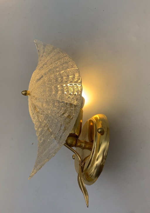 Single wall lamp, Murano wall lamps attributed to Italamp