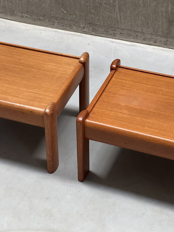 Image 1 of Set/2 Mid-Century Wilhelm Knoll bijzettafels / nachtkastjes