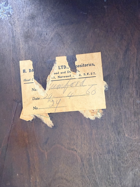 Image 1 of English Art Deco Style Dining Table – London  – Walnut Veneer