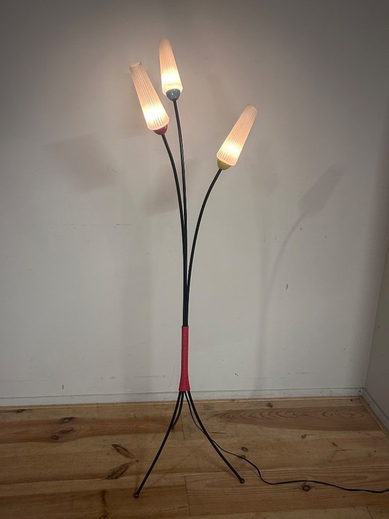 Image 1 of Farbige Fünfzigerjahre-Peitschenlampe