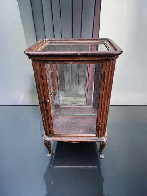 French Art Deco glass display cabinet Bar cabinet 1930s cabinet